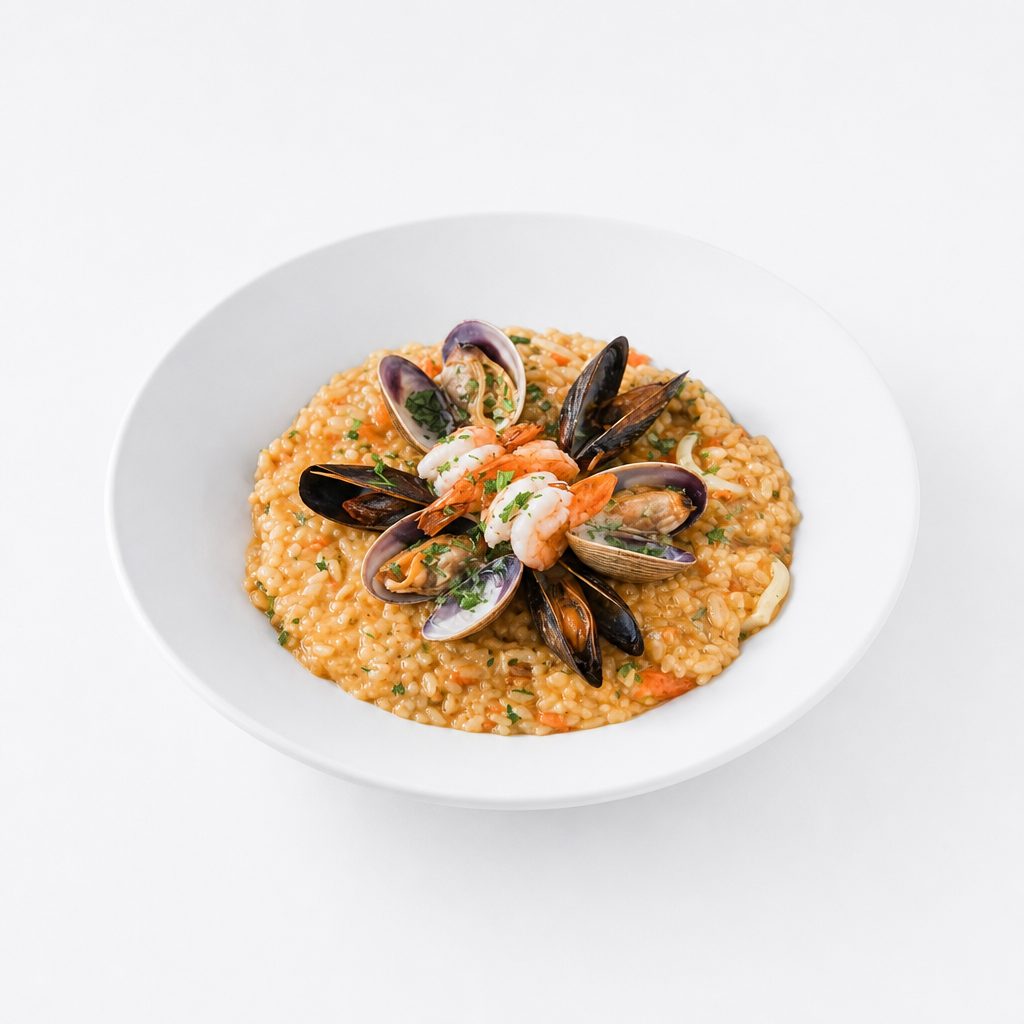 RED CURRY SEAFOOD RISOTTO.