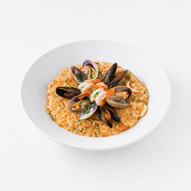 RED CURRY SEAFOOD RISOTTO.